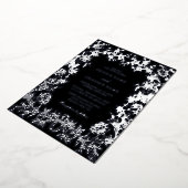 銀実在箔フローラボタニカルブラッ結婚クス 箔招待状 (回転した状態)