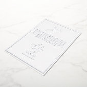 銀実在箔ホイ結婚トサンキューカード 箔招待状 (回転した状態)