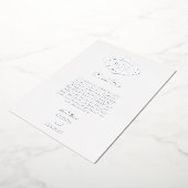 銀実在箔ホイ結婚トサンキューカード 箔招待状 (回転した状態)