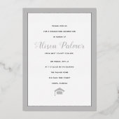 銀実在箔2023年のスクリプトフォトClass 箔招待状 (裏面)