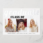 銀実在箔2023年大学院写真クラス 箔招待状 (正面)