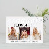 銀実在箔2023年大学院写真クラス 箔招待状 (立ち正面)