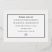 銀実在箔2023年大学院写真クラス 箔招待状 (裏面)