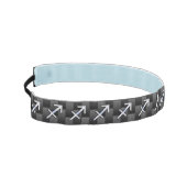 銀射手座〔占星術の〕十二宮図標識炭素繊維プリント アスレチックヘッドバンド (左)