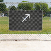 銀射手座〔占星術の〕十二宮図標識炭素繊維プリント 横断幕 (インサイチュ)