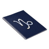 銀山羊座〔占星術の〕十二宮図サインブルーカーボンスタイル ノートブック (右側)