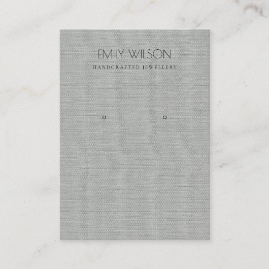 銀布箔ステックイヤリングディスプレイ 名刺 (正面)