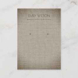 銀布箔ステックイヤリングディスプレイ 名刺