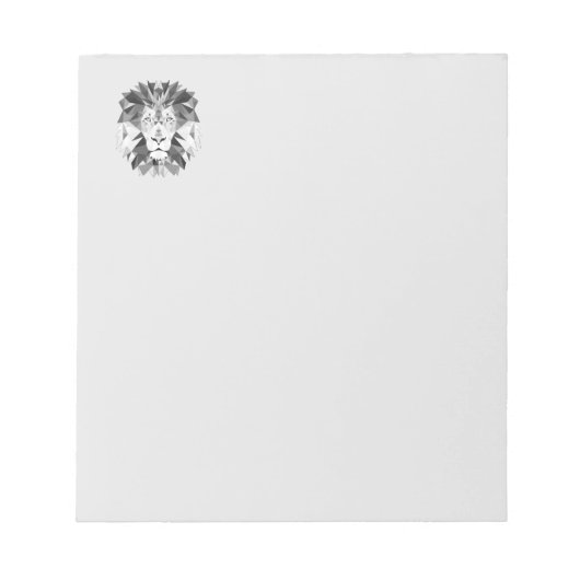 銀幾何学ライオンズヘッド ノートパッド (正面)
