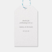 銀幾何学的ハート結婚式の引き出物ラベル ギフトタグ (裏面)