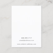 銀幾何学的モダンブラックイヤリングディスプレイ 名刺 (裏面)