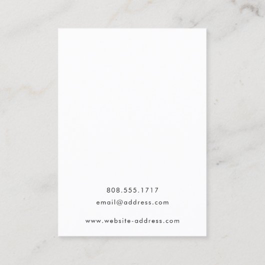 銀幾何学的モダンブラックイヤリングディスプレイ 名刺 (裏面)