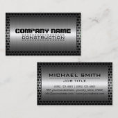 銀建築エレガント金縁ど属 名刺 (正面/裏面)