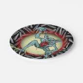 銀弾、グレー人狼フルムーンハロウィーン ペーパープレート (アングル)