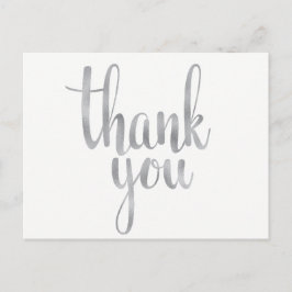 銀感謝していは葉書、箔 ポストカード