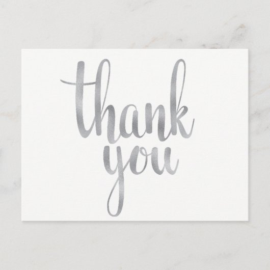 銀感謝していは葉書、箔 ポストカード (正面)