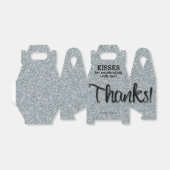 銀感謝していフェイクグリッター フェイバーボックス (折り畳みなし)