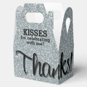 銀感謝していフェイクグリッター フェイバーボックス (オープン)