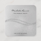 銀手作りQRコードジュエリー表示カード コーリングカード (正面)