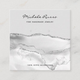 銀手作りQRコードジュエリー表示カード コーリングカード