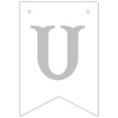 銀文字とイニシャル、白色のマゼンタハート バンティングフラッグ (第3の旗)