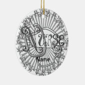 銀文字ナース セラミックオーナメント (右)