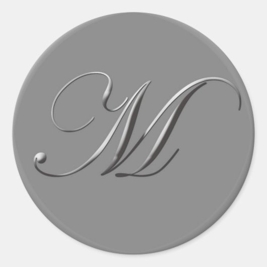 銀文字 ラウンドシール (正面)