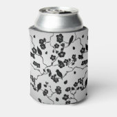 銀文鳥とさくらんぼ花に黒 缶クーラー (缶裏面)