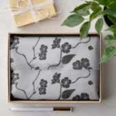 銀文鳥とさくらんぼ花に黒 薄葉紙 (ギフト)