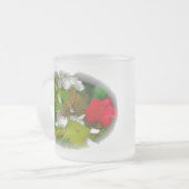 銀斑かつお蝶 フロストグラスマグカップ (正面左)