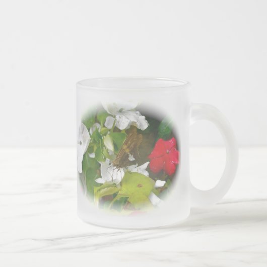 銀斑かつお蝶 フロストグラスマグカップ (右)