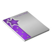 銀星と紫星メモ帳 ノートパッド (アングル)