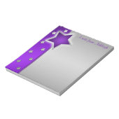 銀星と紫星メモ帳 ノートパッド (回転)