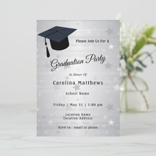 銀星キャップ卒業 招待状 (スタンド正面)