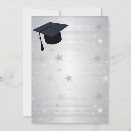 銀星キャップ卒業 招待状 (裏面)