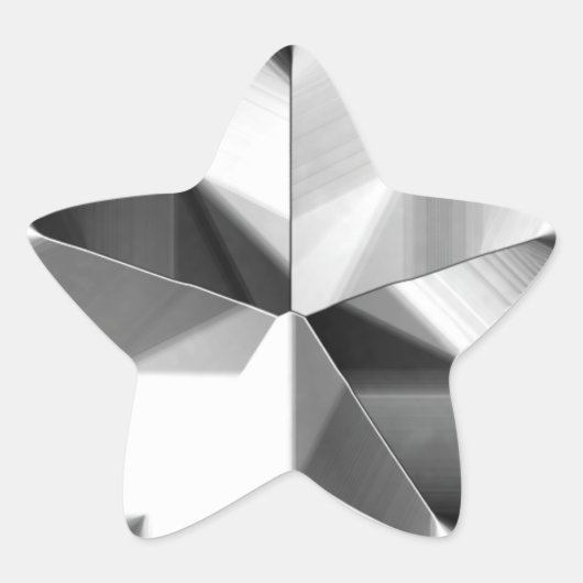 銀星ステッカー 星シール (正面)