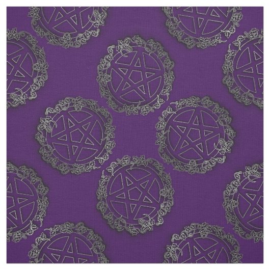 銀星形五角形異教のゴシック祭壇地 ファブリック (見本)