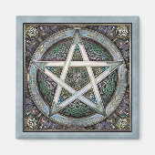 銀星形五角形角磁石 マグネット (正面)