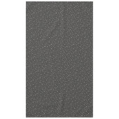 銀星模様かわいい木炭グレー テーブルクロス (正面)