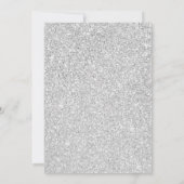 銀星赤面ピンクのヘブライ語のバルミツワー 招待状 (裏面)