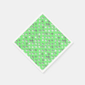 銀星、ライムグリーン スタンダードカクテルナプキン (角)