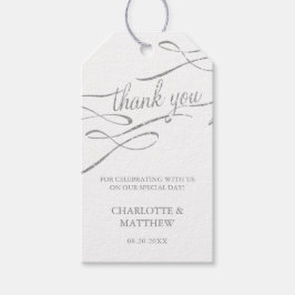 銀書道ありがとうメッセージカード ギフトタグ