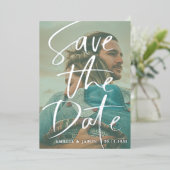 銀書道の写真実在を保存 箔招待状 (立ち正面)