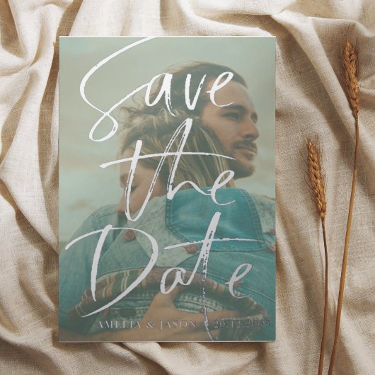 銀書道の写真実在を保存 箔招待状