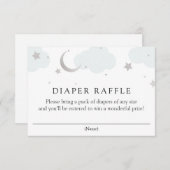 銀月と星おむつラッフルインサートカード 出欠カード (正面/裏面)