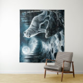 銀月の狼 タペストリー (インサイチュ)