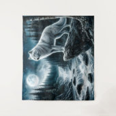 銀月の狼 タペストリー (正面)