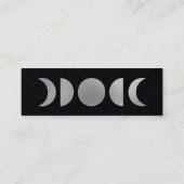 銀月フェイズ星占い師QRコード スキニー名刺 (裏面)