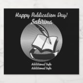 銀本とクイル スパークリングワインラベル (シングルラベル)