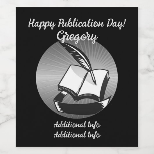 銀本とクイル ワインラベル (シングルラベル)